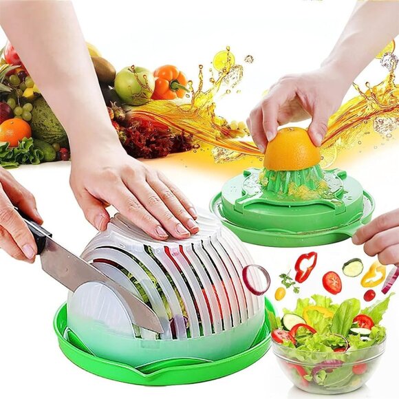 Salad Cutter Bowl and Juicer Multifunctional Fruit and Vegetable Chopper(1 Pack) - Picture 1 of 6